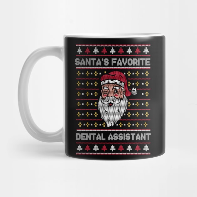 Santa's Favorite Dental Assistant // Funny Ugly Christmas Sweater // Dentist Office Holiday Xmas by Now Boarding